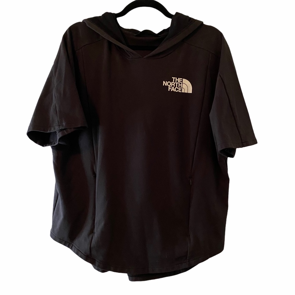 North Face Short Sleeved Hooded Sweat Shirt Large